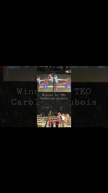 Caroline Dubois with fifth round TKO #shieldsmarshall