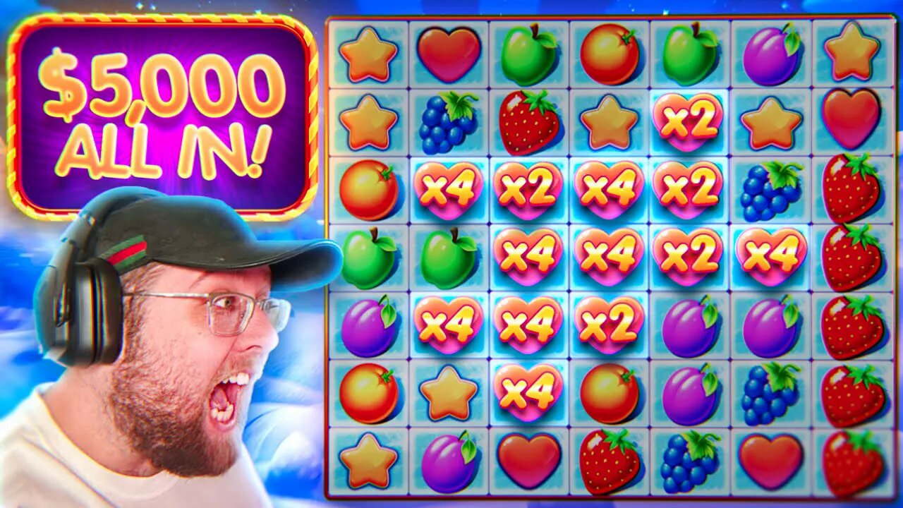 I SPUN INTO A HUGE ALL IN FRUIT PARTY BONUS BUY! (INSANE)