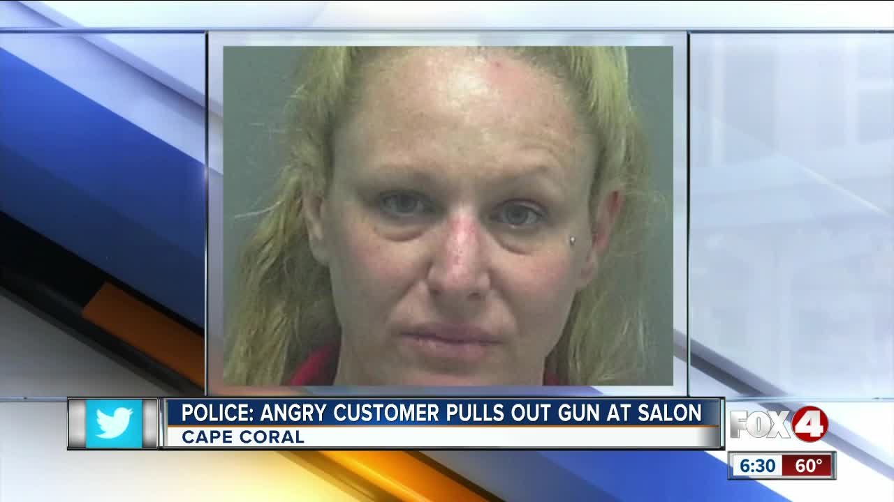 Customer pulls gun at salon