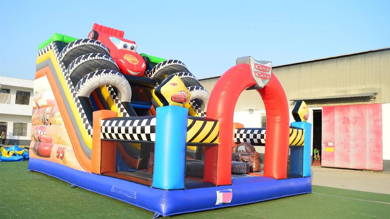 Cars Lightning McQueen Inflatable Funcity#factory bounce house#factory slide#bounce #bouncy #castle