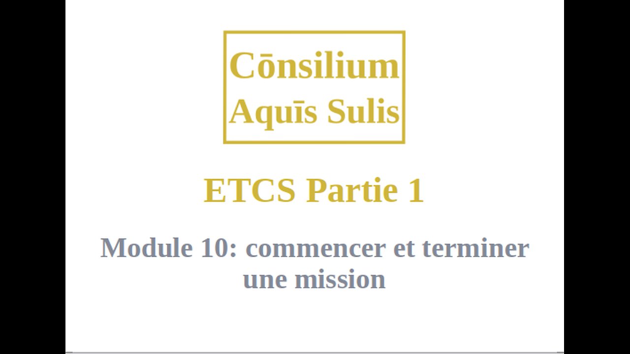 ETCS Partie 1 Module 10 (Français)