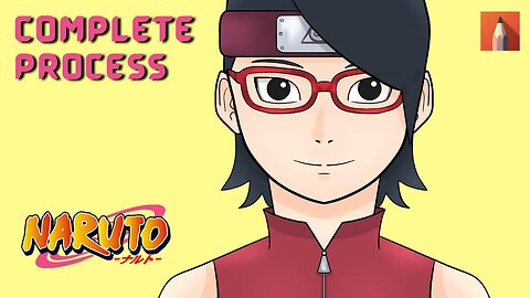 Como desenhar a SARADA de NARUTO | PROCESSO COMPLETO