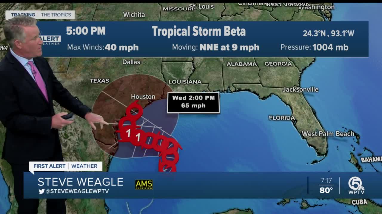 Tropical Storm Beta forms in the Gulf of Mexico; Multiple other systems in the Atlantic