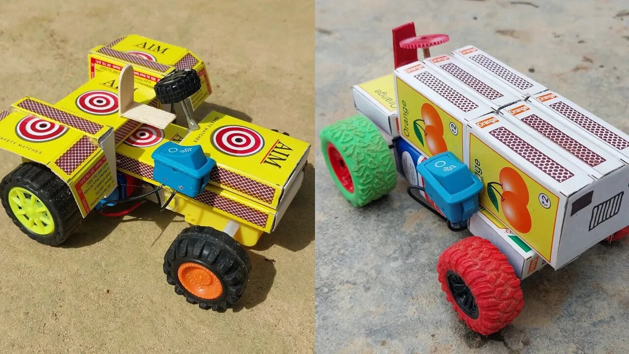 2 DIY Powerful Tractor | How to Make a Tractor at Home | Matchbox Project |