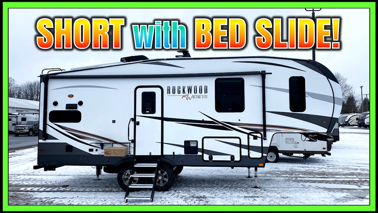 NEW MODEL! Small w/FULL BED SLIDE!! 2021 Rockwood 2442BS Fifth Wheel