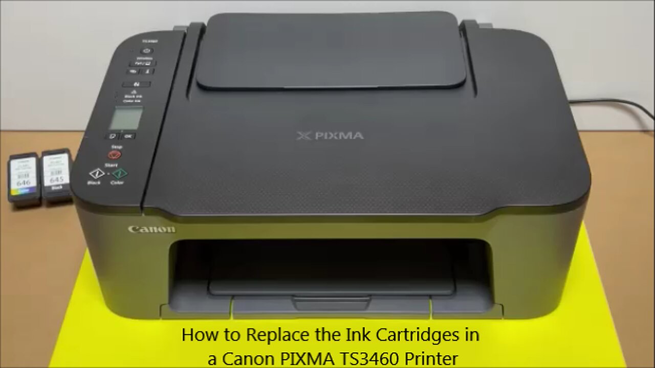 How to Replace the Ink Cartridges in a Canon PIXMA TS3460 Printer