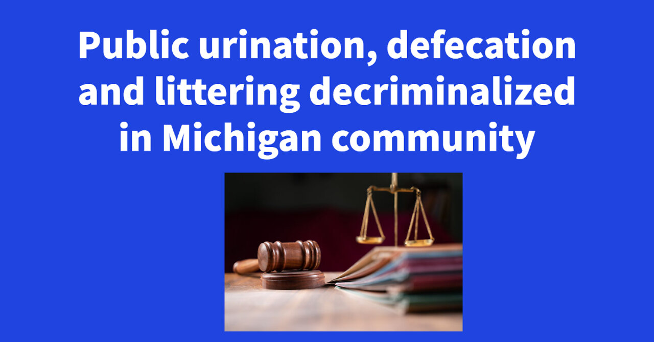 Public urination and defecation decriminalized in Michigan city