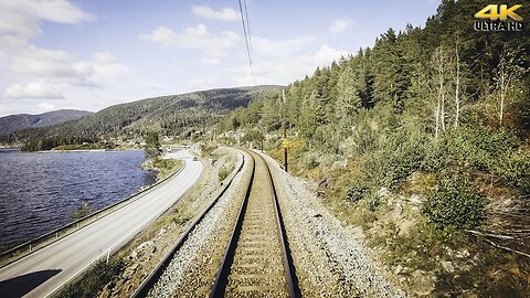 TRAIN DRIVER'S VIEW: Going from the Depot in Oslo to Ål in September