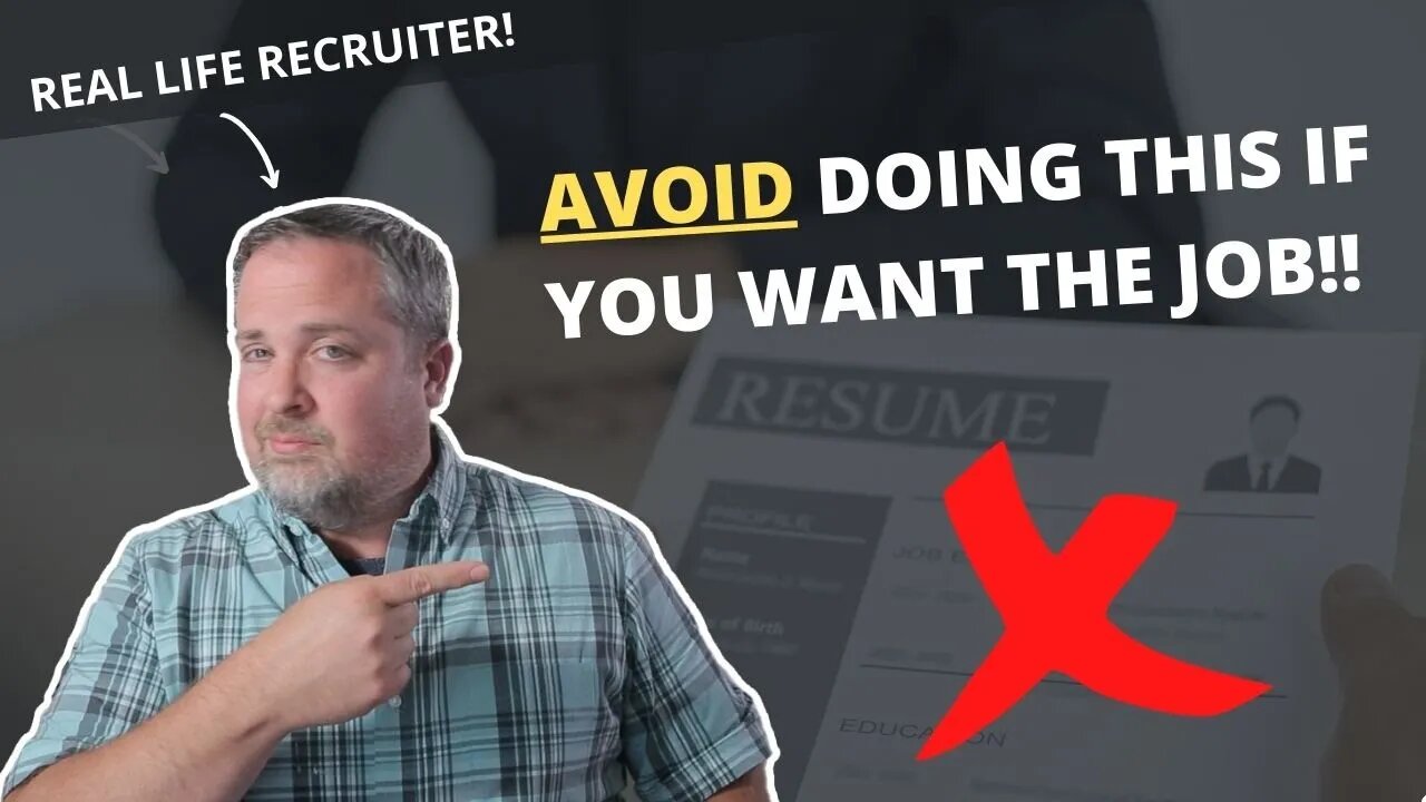 7 Things I WOULDN'T Do If I Were Looking For a New Job - Job Search Tips