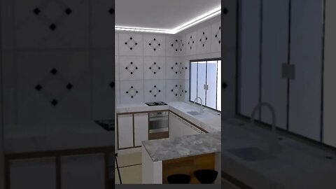 #construtorvirthalph #sktchup #viral cosinha americana