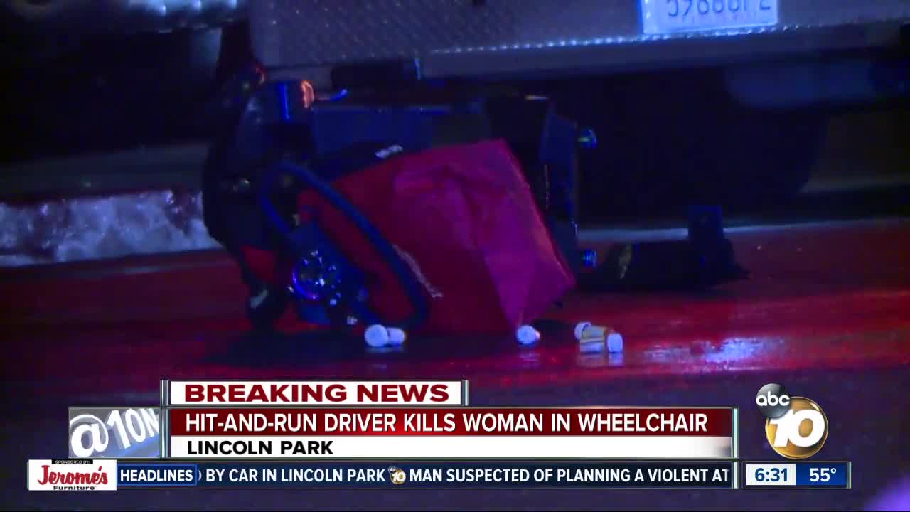 Driver hits, kills woman in motorized wheelchair