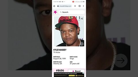 HAPPY 31 BIRTHDAY KYLE MASSEY TV Actor