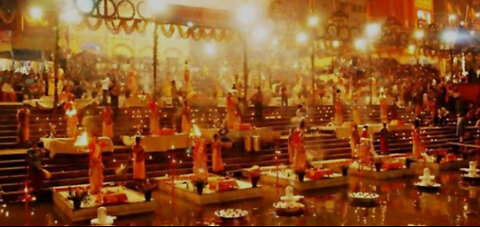 Varanasi Ghat Ganga Aarti Pujan