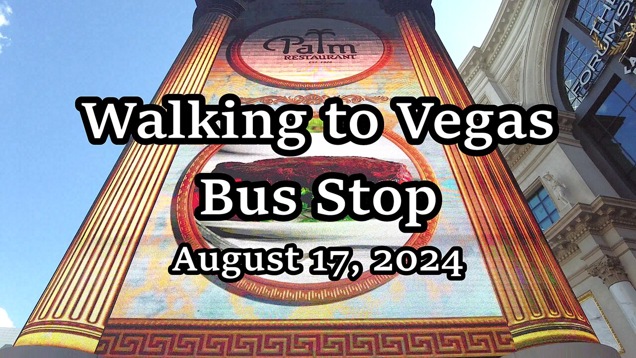 Walking to the Vegas Bus Stop