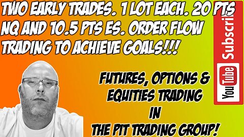 1 Lot NQ 20 pts 1 Lot ES 10.5 pts - Minimal Risk Order Flow Trading - The Pit Futures Trading