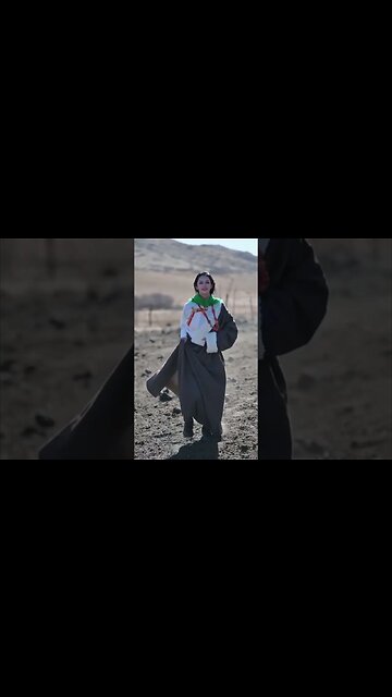 Lovely Chinese Girl Wearing Traditional Countryside Clothes