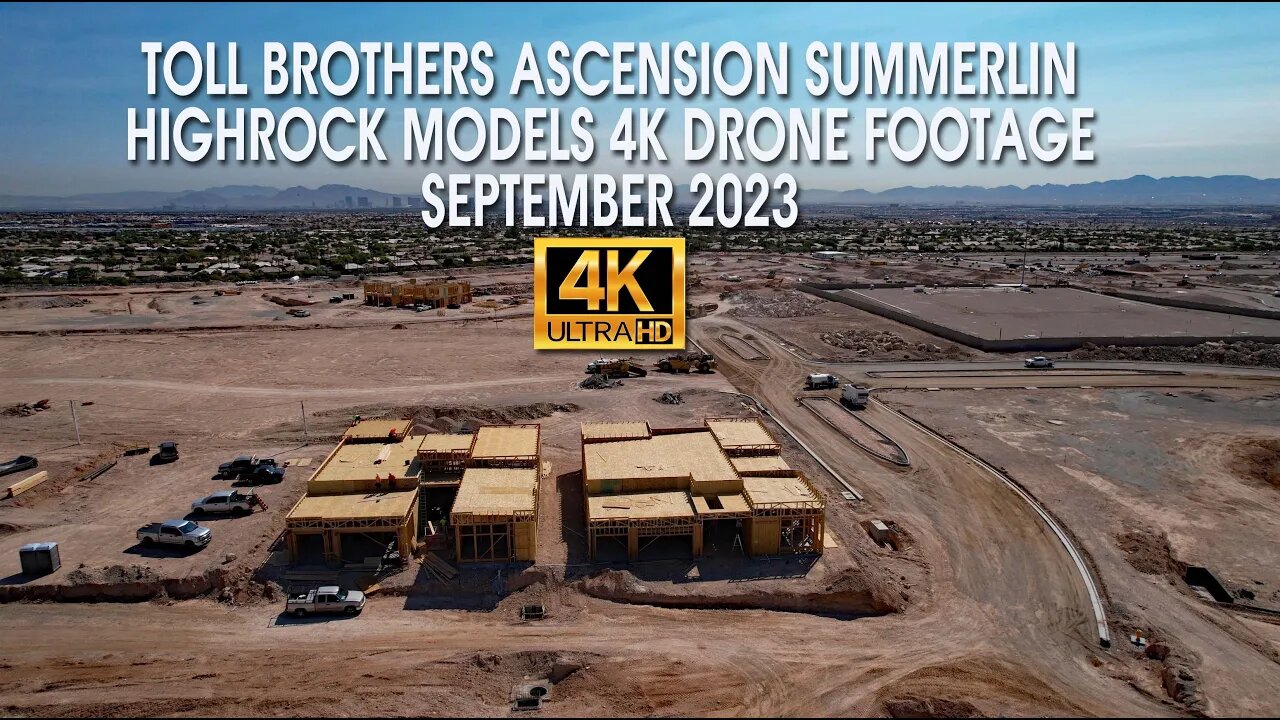 Toll Brothers Ascension Summerlin Highrock Models 4K Drone Footage September 2023