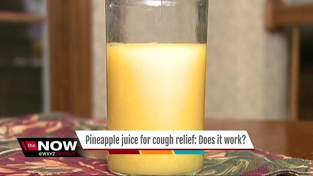 Pineapple juice for cough relief
