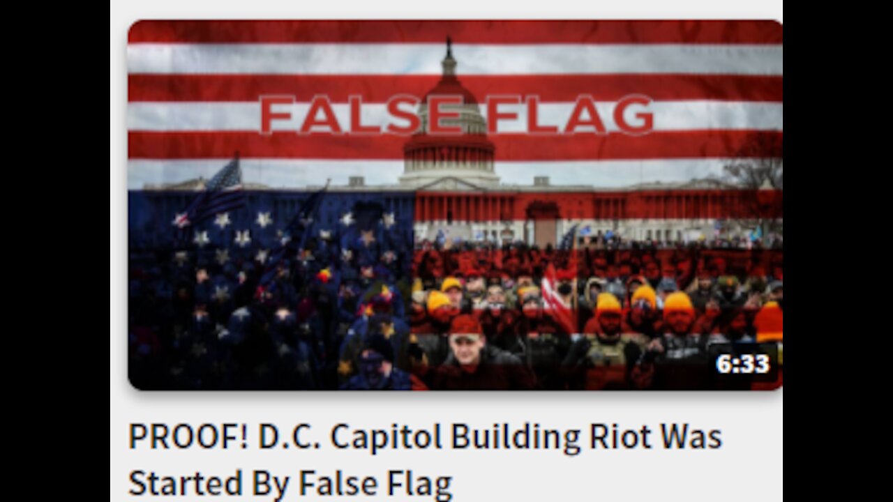 PROOF! D.C. Capitol Building Riot - Was Started By False Flag