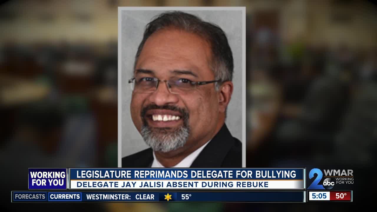 Maryland lawmakers reprimand delegate for bullying