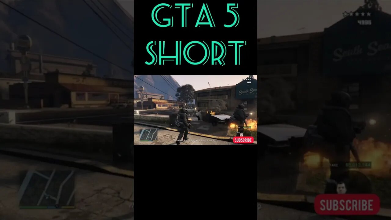 Take Out The Cops & Chopper #trendingshorts #gaming #gta #viralshort #reels #rockstar