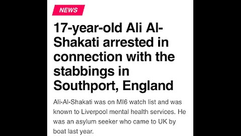 FAKE !!! ALI AL SHAKATI Identity of Stockport Fatal Knife Stabber - Illegal Immigrant