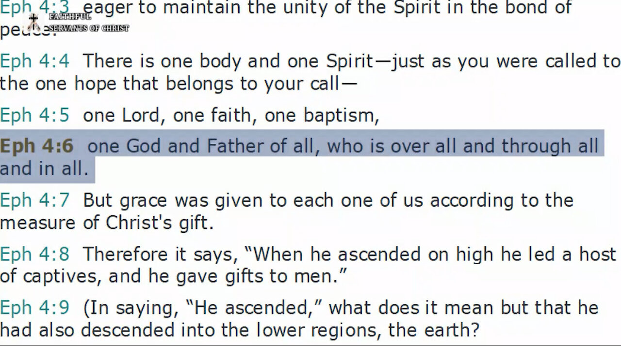 ESV Teaches Pantheism In Ephesians 4:6