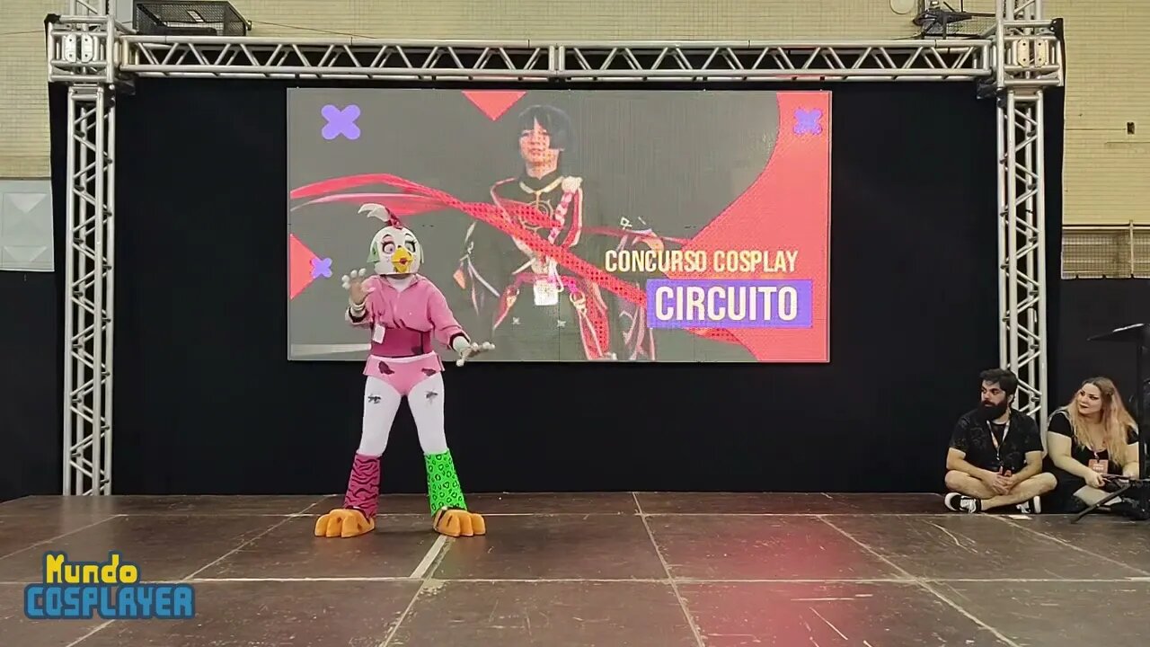 Apresentação Cosplay de Chica Glamrock do jogo Five Nights at Freddy's no 26º Pira Anime Fest (2022)