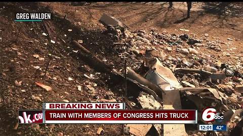 Train carrying four Indiana lawmakers crashes into truck on way to W. Va.