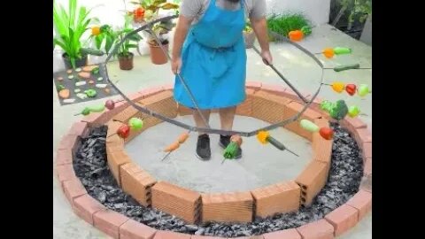 Massive BBQ in the backyard from scratch