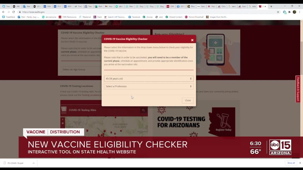 State health website adds "vaccine eligibility" checker