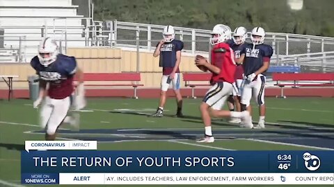 Some high school, youth sports can resume practicing