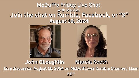 McDuff's Friday Live Chat, August 16, 2024