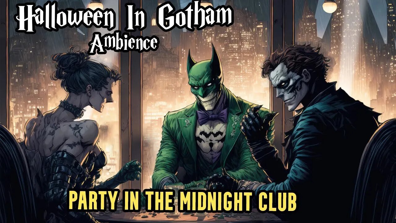 Halloween Party In Gotham City | Ambience | Busy Club and Smooth Jazz In The City Of Chaos