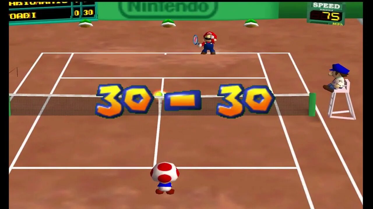 Mario Tennis - Mario vs Toad