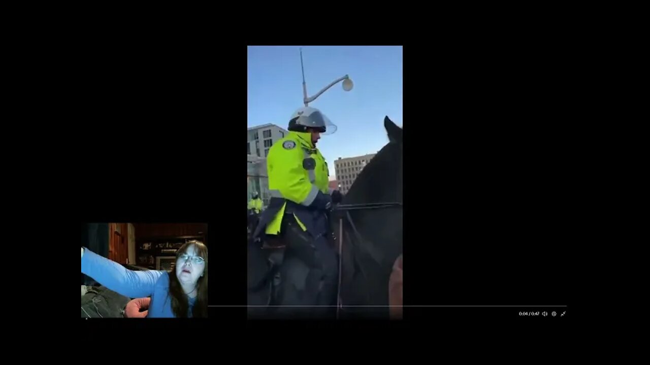 Ottawa cops on horses trample people