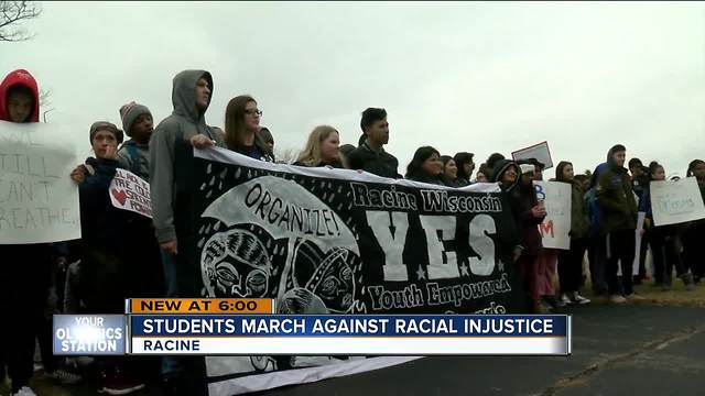 Horlick High School students march against racial injustice