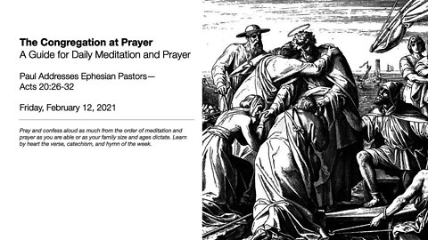 Paul Addresses Ephesian Pastors—The Congregation at Prayer for February 12, 2021