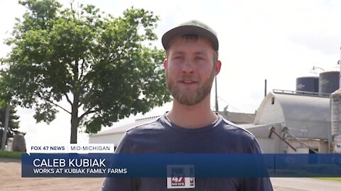 Caleb Kubiak works on the Kubiak Family Farms and said they got a call last year from Bryan's manager but didn't think it was real.