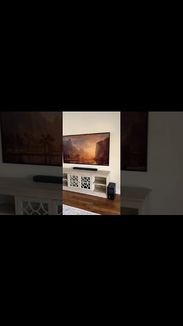 New 85-inch Samsung Frame TV installed- Fist look 👀 #shorts