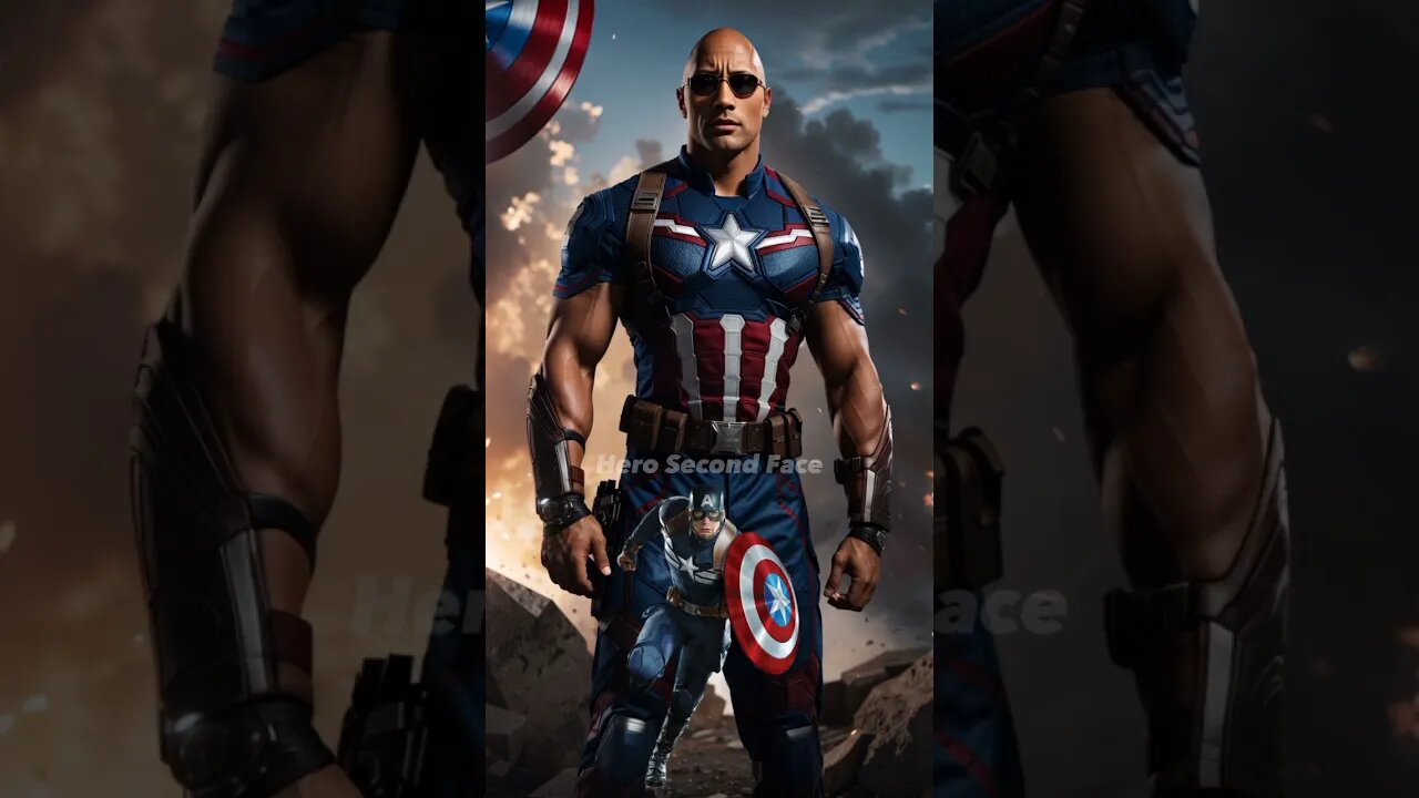 Dwayne Johnson wearing a suoerhero costume 💥 All character #avengers #marvel #shots