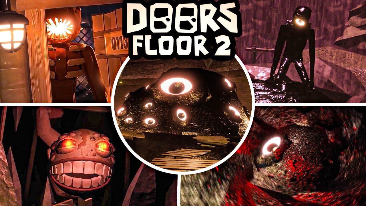 FLOOR 2 ENDING+ALL CUTSCENES & BOSSES! - DOORS Floor 2 Update [The Mines]doors newfull game, doors 2