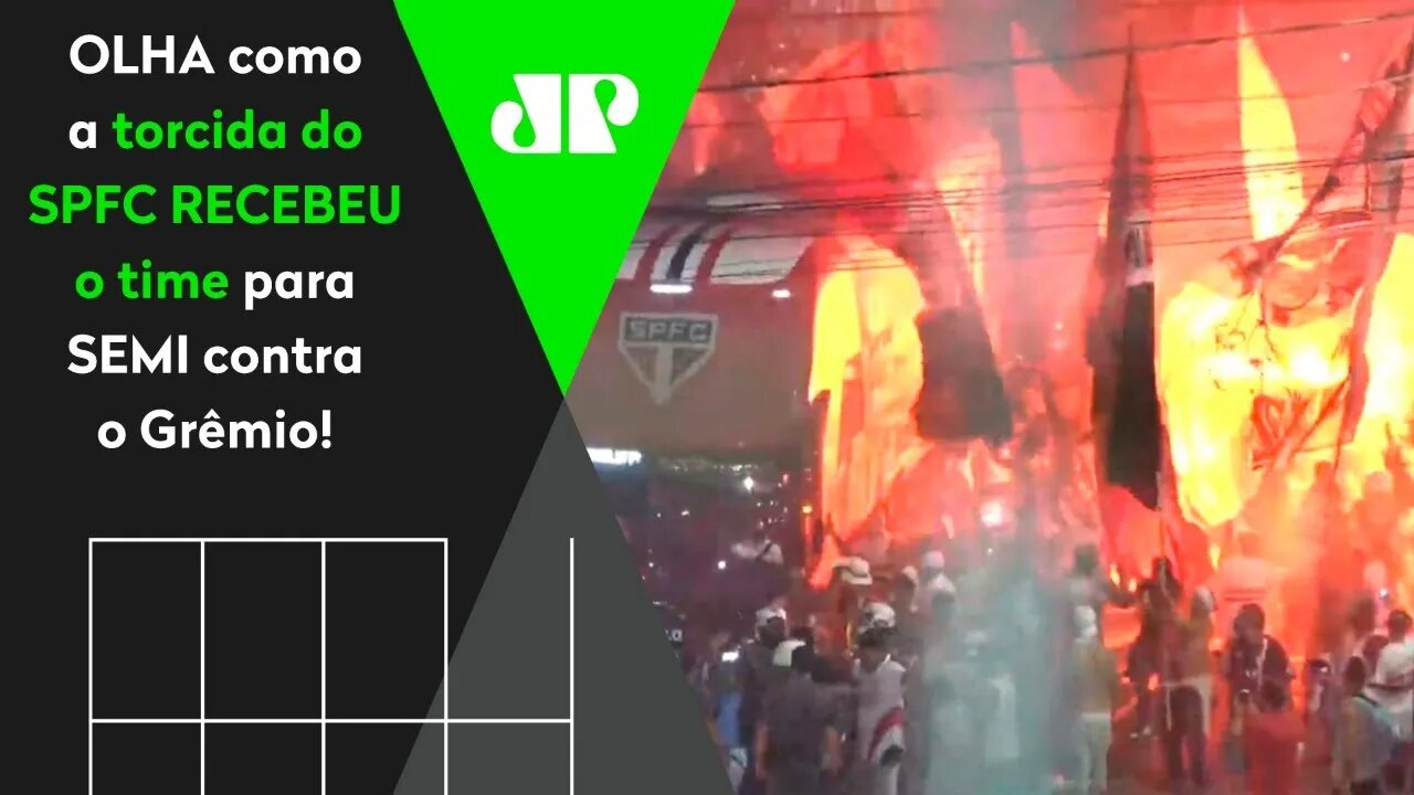 OLHA como a torcida do São Paulo RECEPCIONOU o time antes de SEMIFINAL contra o Grêmio!