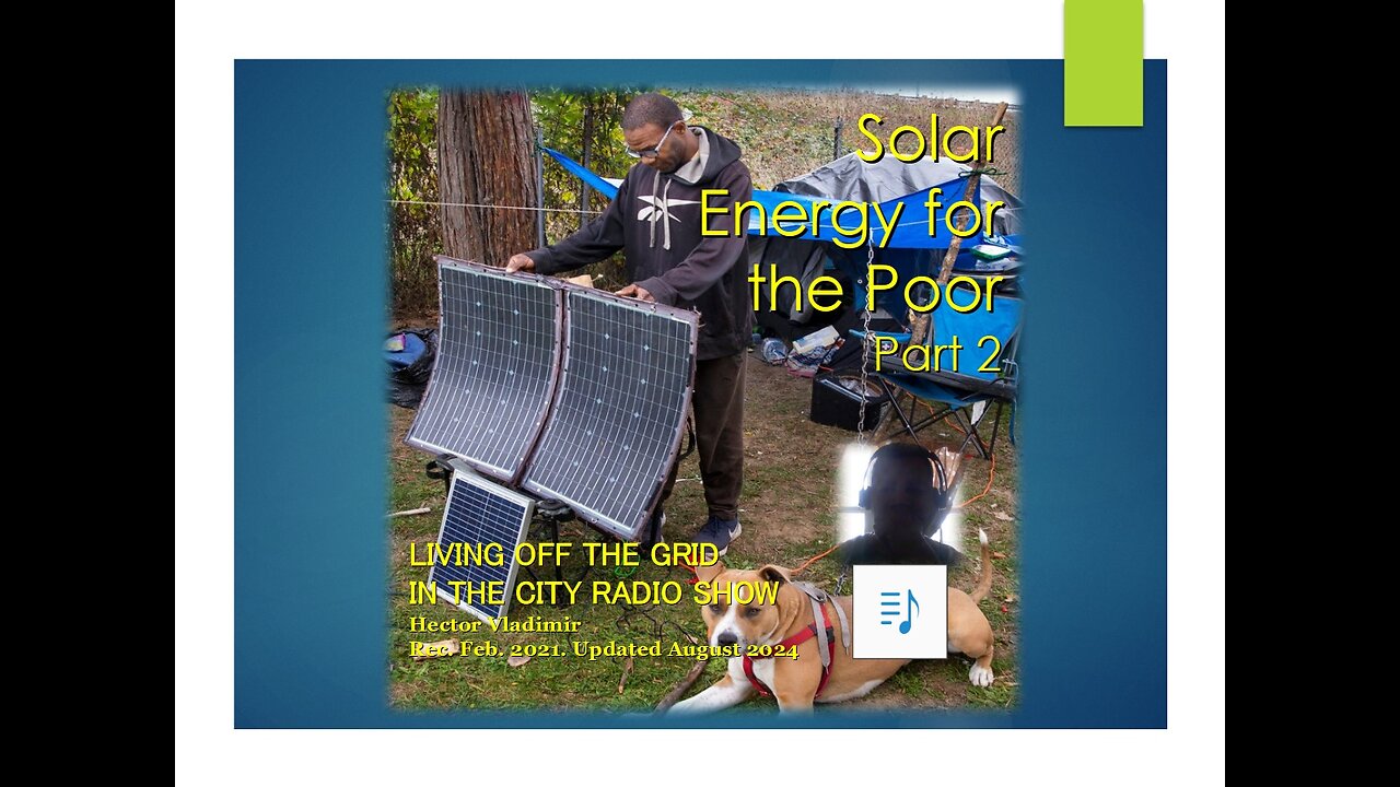 Solar energy for the poor - part 2