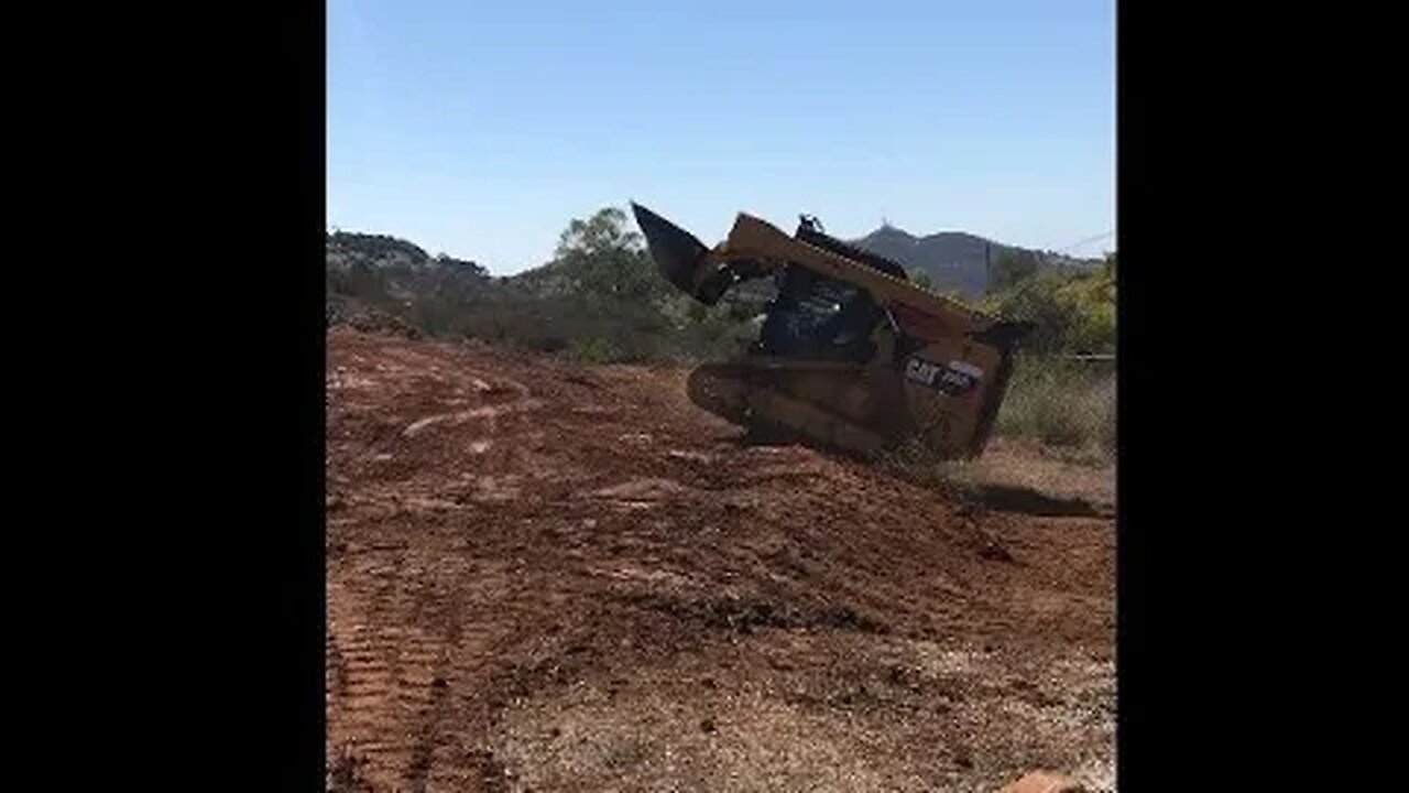 CAT 299D Sloped Bank Compacting Seriously Fast DIY in 4D