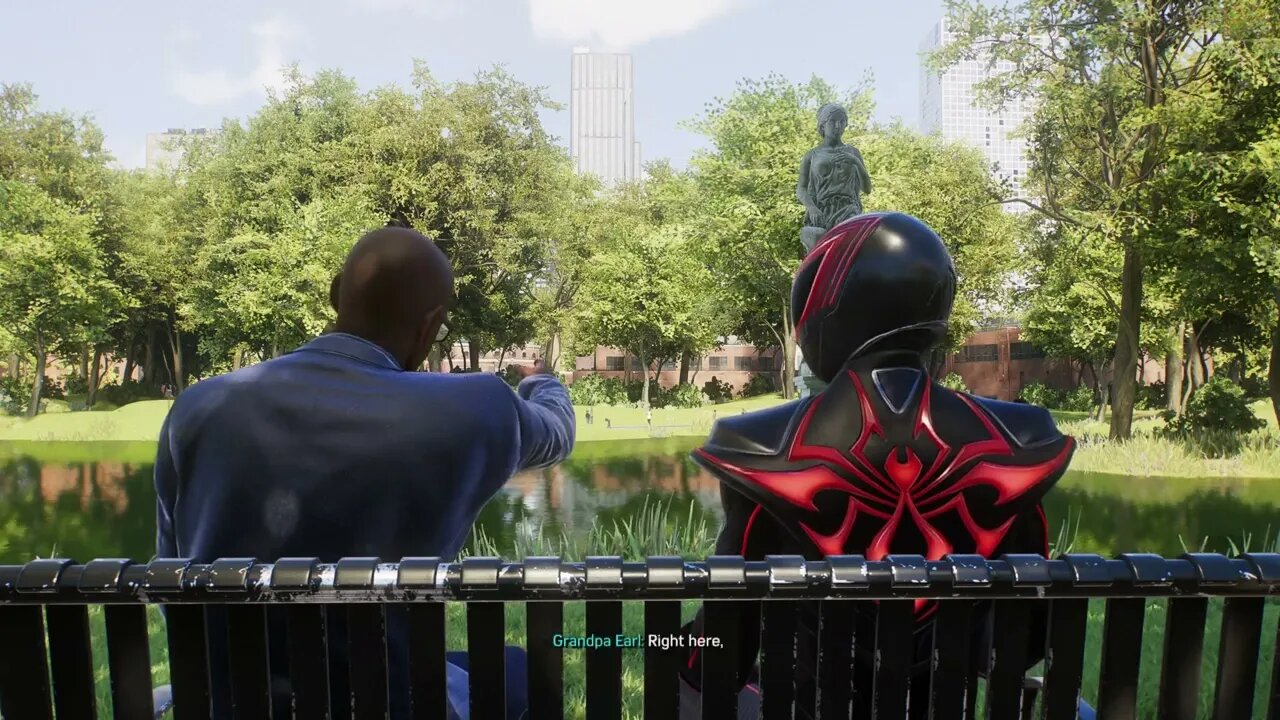 Spider-Man 2 - Find Grandpa: Follow The Trail: Miles Morales Talks To Granpa Earl Dialogue Gameplay