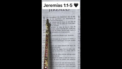 Lee la Biblia conmigo| Jeremías 1:1-5 📖