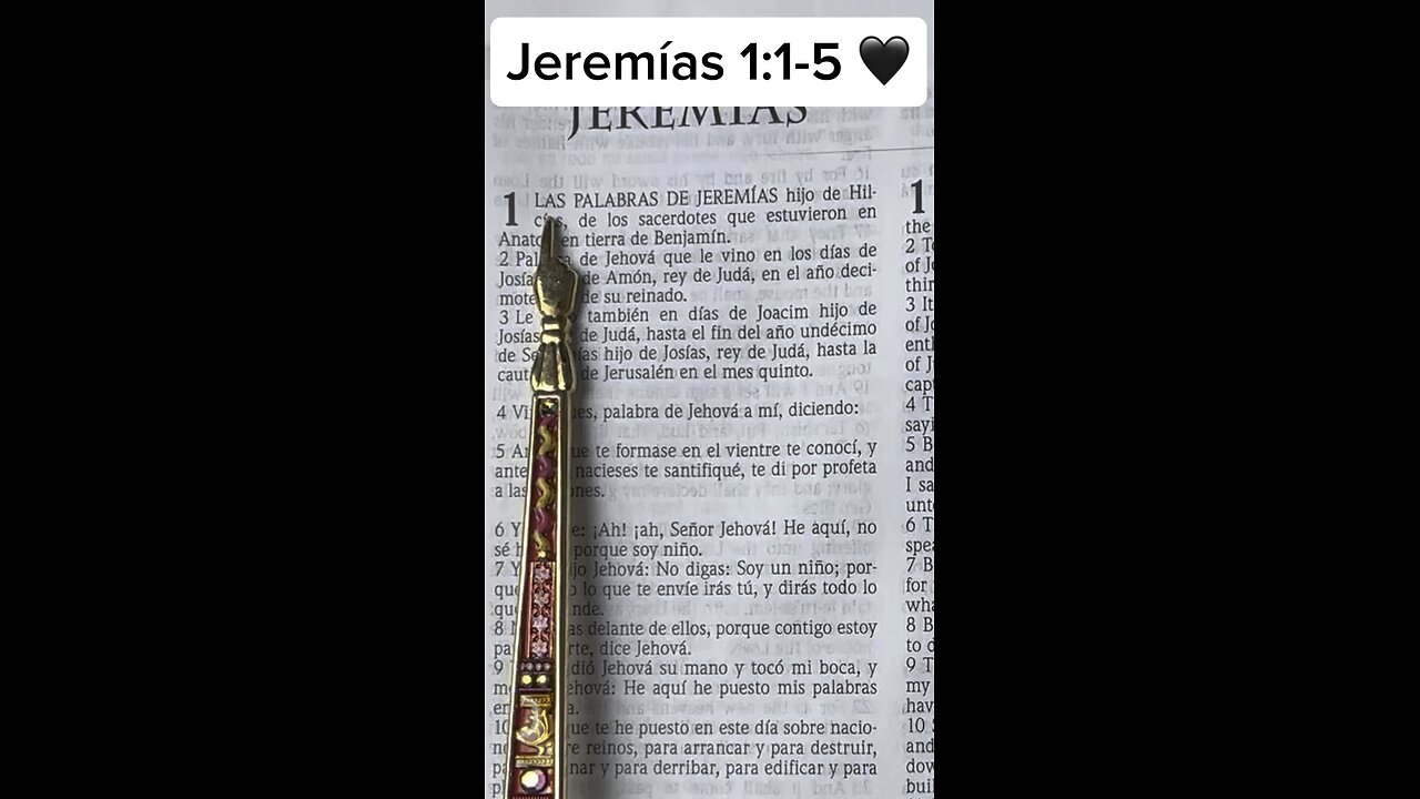 Lee la Biblia conmigo| Jeremías 1:1-5 📖