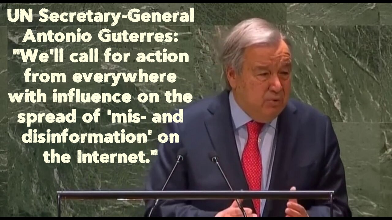 UN Secretary-General António: "We'll call for action from everywhere with influence on the spread