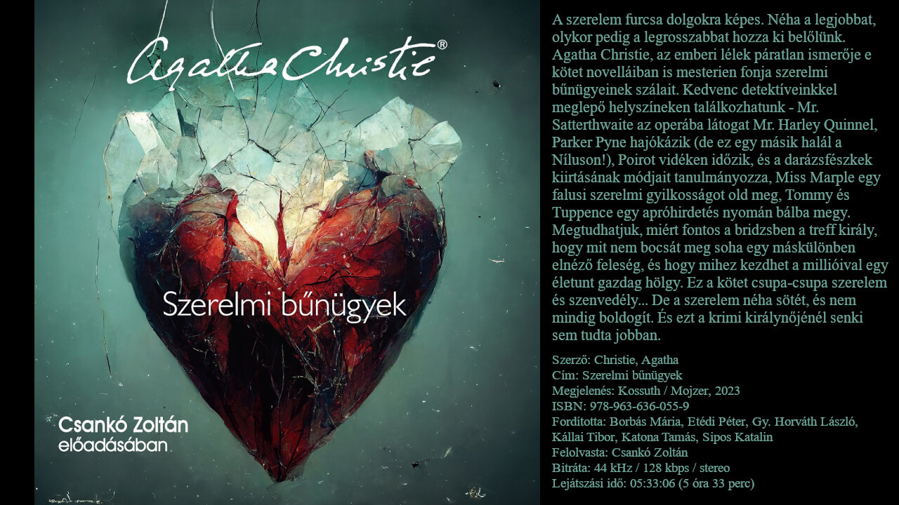Christie, Agatha: Szerelmi ​bűnügyek. Kossuth / Mojzer, 2023